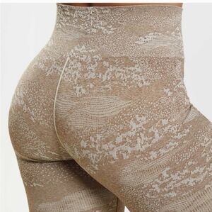 Gymshark Brown Patterned Textured Leggings